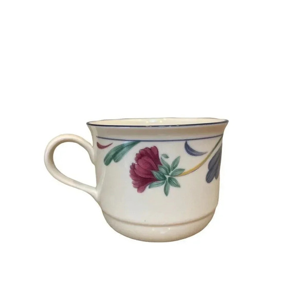 Lenox POPPIES on BLUE, 2 Flat Cups, 2.75" VINTAGE Excellent Condition USA - Picture 11 of 14